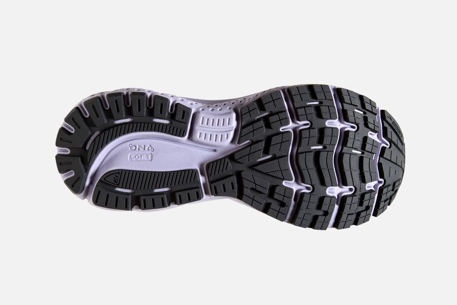 Brooks Ghost 13 Road Running Shoes Womens Grey/Black/Purple 647590-FYC